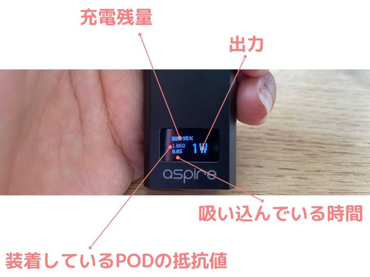 favostixの液晶画面の画像